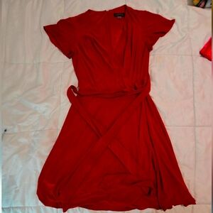 Tahari V-Neck Wrap Dress